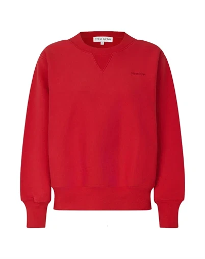 Stine Goya - Side Panel Sweatshirt - Fiery Red 